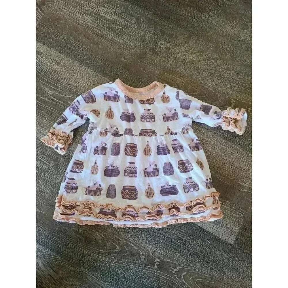 Kickee pants dress‎ baby girl size 6-12 months #2